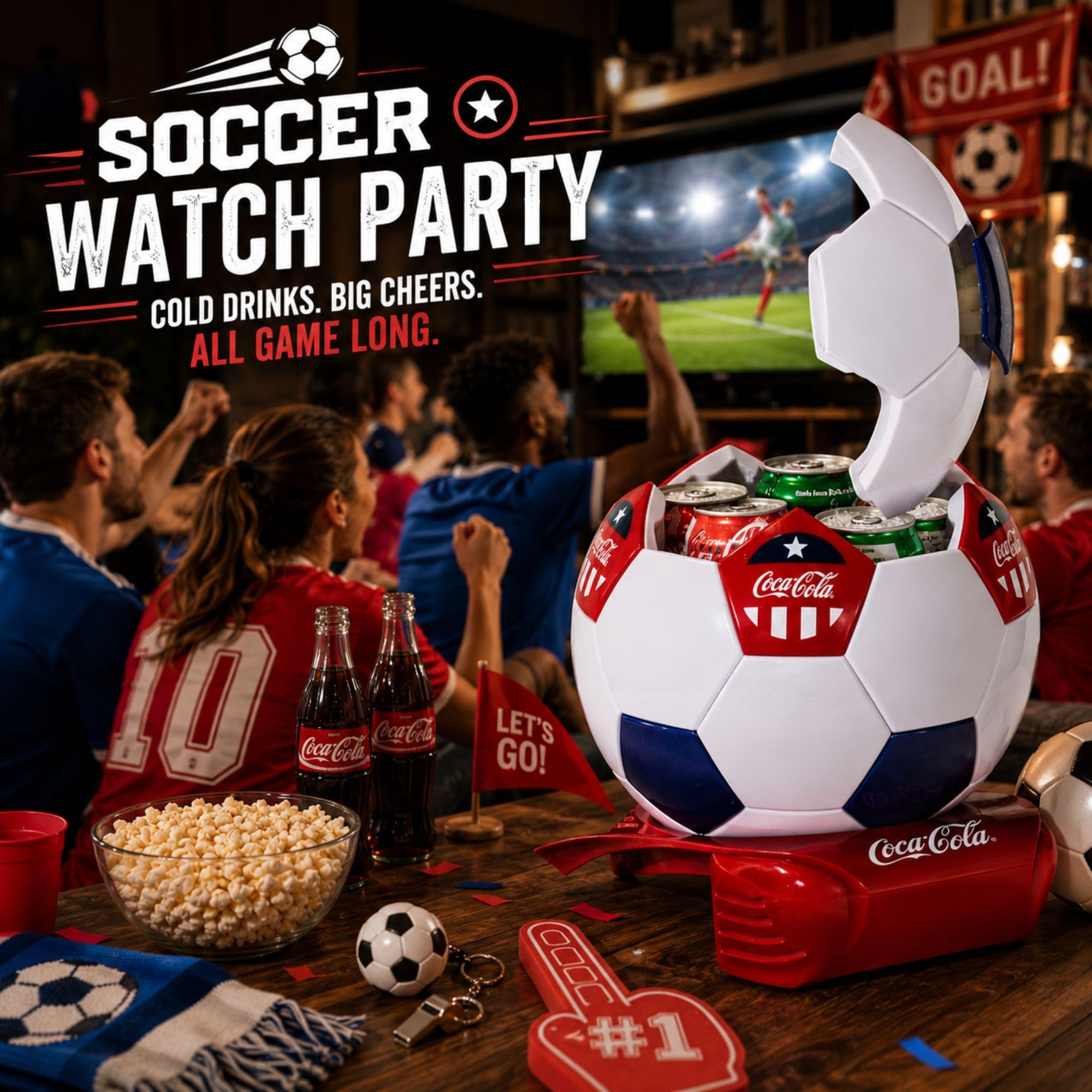 Amazon.com: Coca-Cola Soccer Ball 5 Can Cooler, 12V DC/110V AC